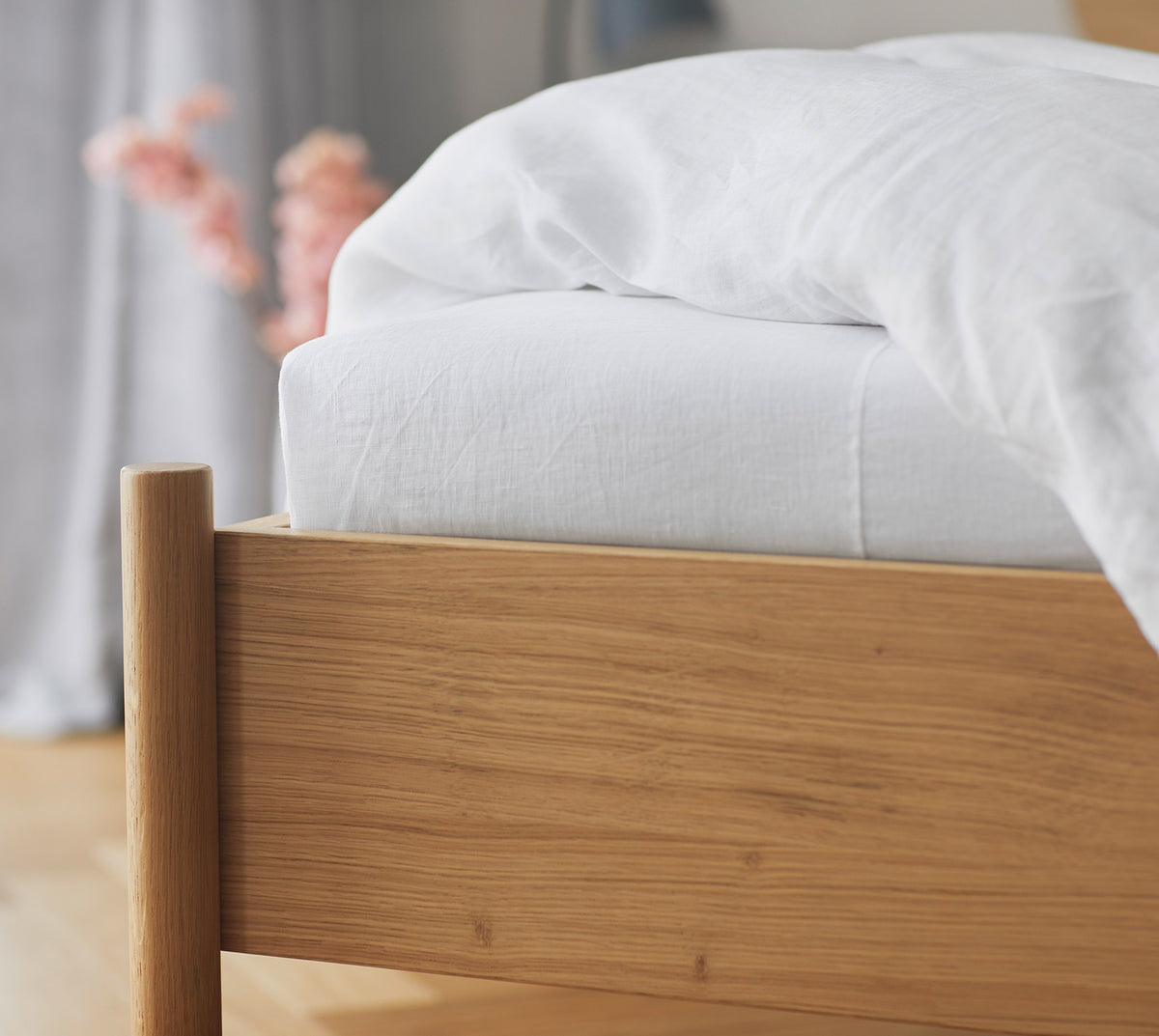Leinen Bettwäschelaken Pure in Weiß Uni Schlafzimmer #farbe_Pure Bettlaken Weiß