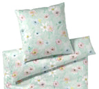 Mako Batist Bettwäsche Pastel in Aqua Blüten Freisteller #farbe_Aqua