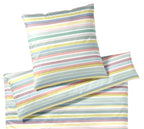 Mako Batist Bettwäsche Tapes in Aqua Streifen Freisteller #farbe_Aqua