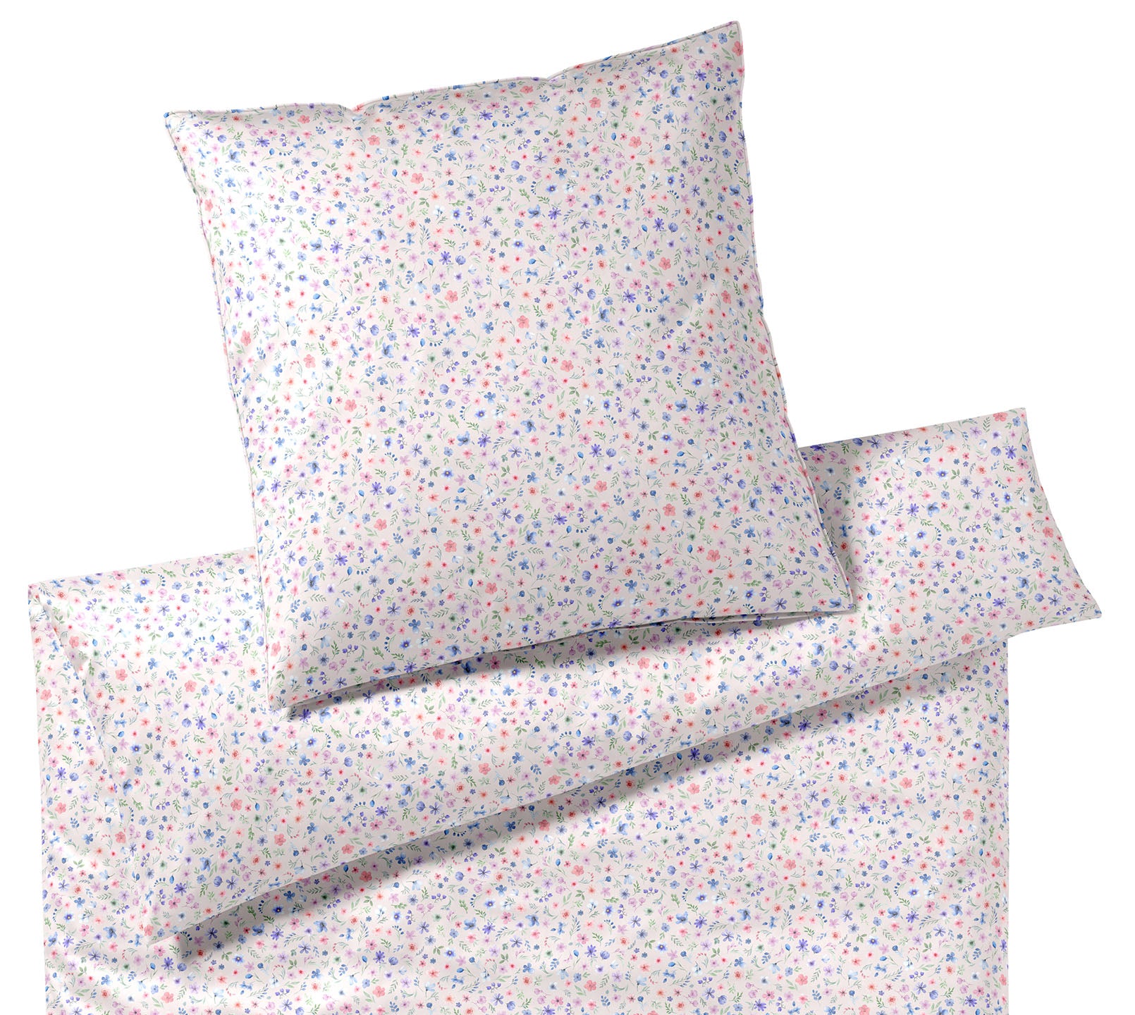 Satin Bettwäsche Beauties in Sand Blümchen Freisteller #farbe_Beauties Sand