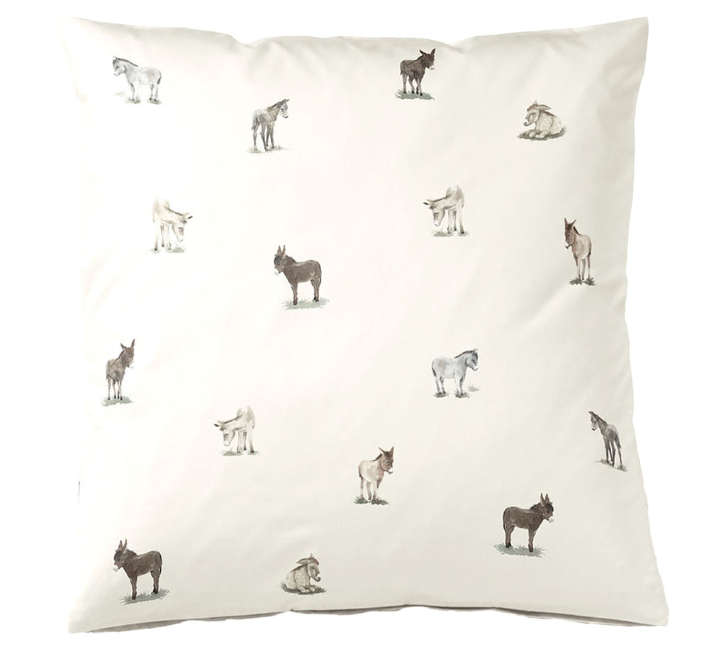 Satin Bettwäsche Donkey in Offwhite Freisteller Kissen #farbe_Offwhite