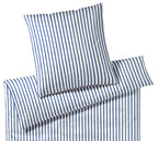 Satin Bettwäsche Double in Ultramarin Streifen Freisteller #farbe_Ultramarin