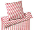 Satin Bettwäsche Double in Himbeerrot Streifen Freisteller #farbe_Himbeerrot