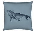 Satin Kissenbezug Globetrotter Tiermotiv Wal Ozeanblau Freisteller #farbe_Ozeanblau