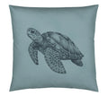 Satin Kissenbezug Globetrotter Tiermotiv Schildkröte Aquagrün Freisteller #farbe_Aquagrün