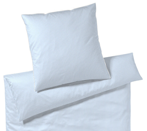 Satin Bettwäsche Hamburger Streifen in Blau Streifen Freisteller Dessin #farbe_Blau-Weiß