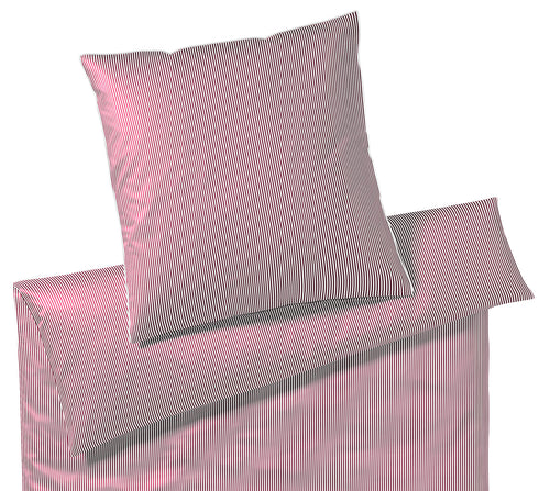 Satin Bettwäsche Hamburger Streifen in Bordeaux Freisteller #farbe_Bordeaux