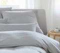 Satin Bettwaesche Hamburger Streifen in Grau Streifen Schlafzimmer #farbe_Grau-Weiß