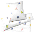 Satin Bettwäsche Lovebirds in Weiß Vögel Freisteller #farbe_Weiß