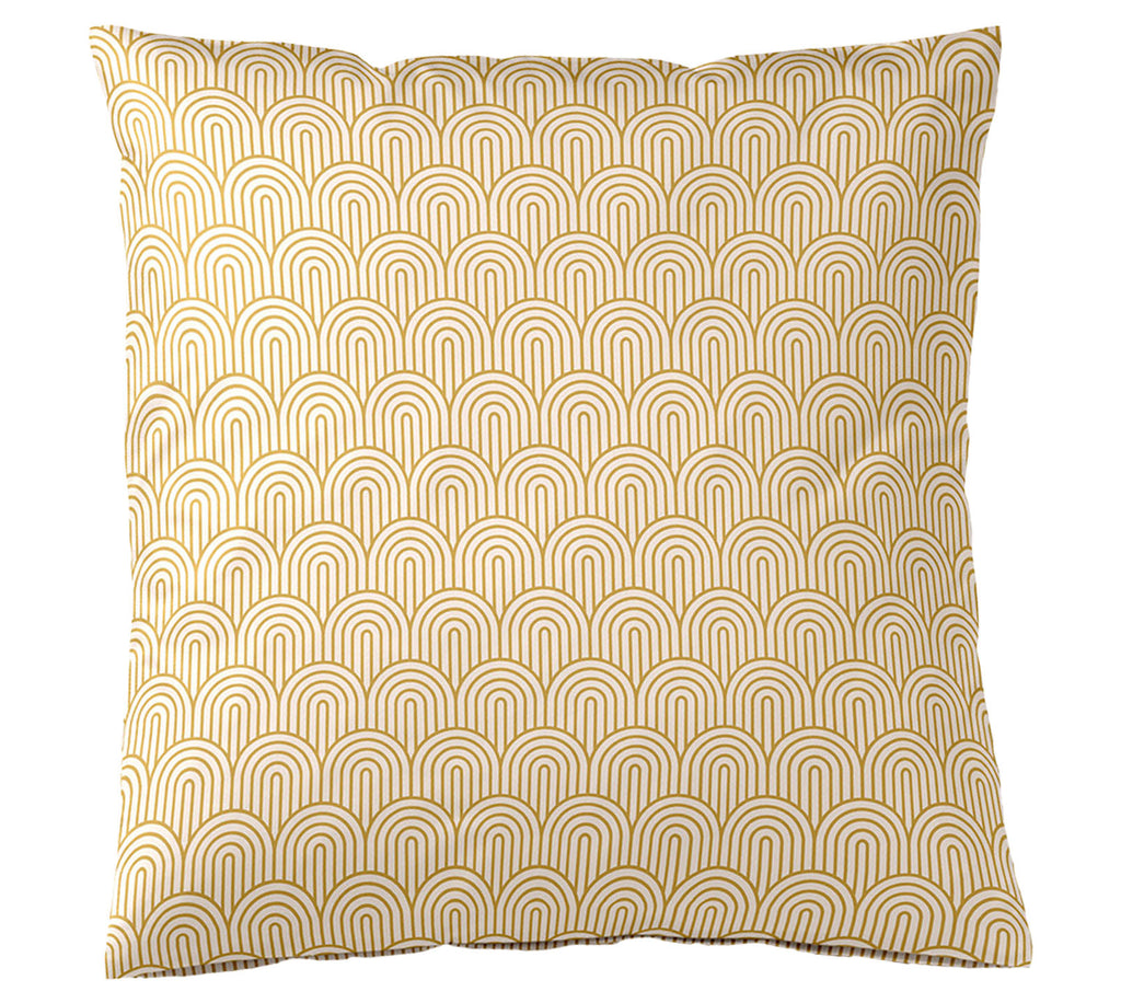 Satin Bettwäsche Maison Arcs in Gold Freisteller Kissen