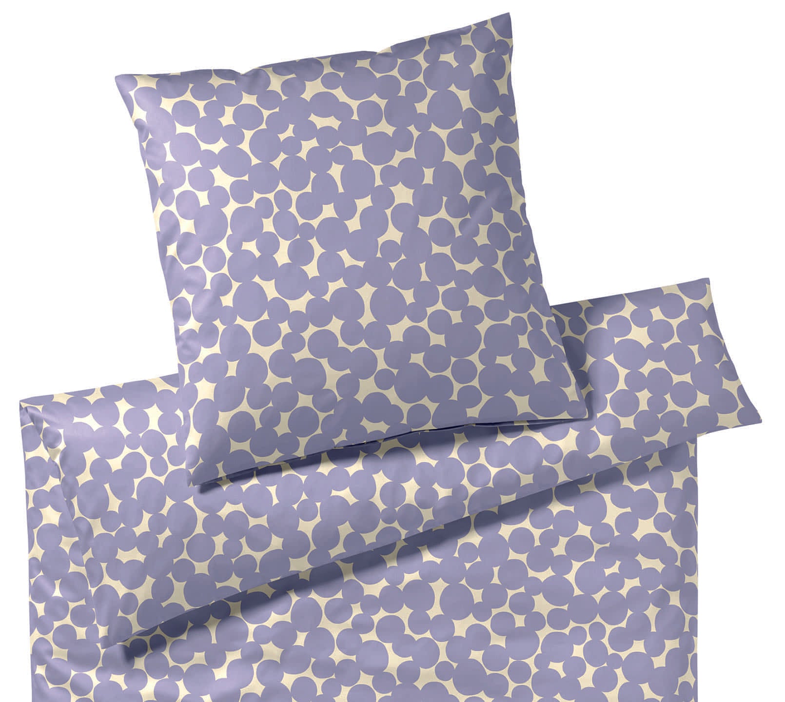 Satin Bettwäsche Pebbles in Flieder Kreise Freisteller #farbe_Pebbles Flieder