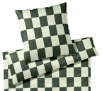 Satin Bettwäsche Plenty in Forest Karo Freisteller #farbe_Forest