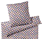 Satin Bettwäsche Scrabble in Merlot Karo Freisteller #farbe_Merlot