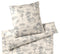 Satin Bettwäsche Toile de Jouy in Greige Landschaften Freisteller 
#farbe_Greige