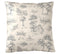 Satin Bettwäsche Toile de Jouy in Greige Freisteller Kissen #farbe_Greige