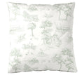 Satin Bettwäsche Toile de Jouy in Pistazie Freisteller Kissen #farbe_Pistazie