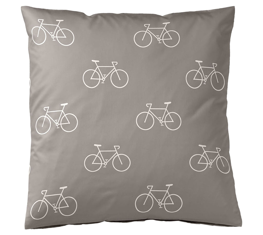 Satin Bettwäsche Velo in Taupe Freisteller Kissen #farbe_Taupe