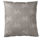 Satin Bettwäsche Velo in Taupe Freisteller Kissen #farbe_Taupe