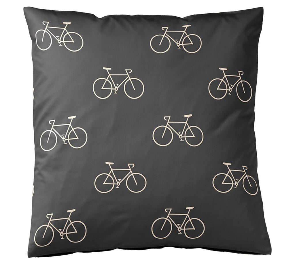 Satin Bettwäsche Velo in Anthra Freisteller Kissen #farbe_Anthra