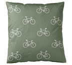 Satin Bettwäsche Velo in Moos Freisteller Kissen #farbe_Moos