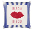 Satin Kissen Bisou in Blau Freisteller #farbe_Ultramarin