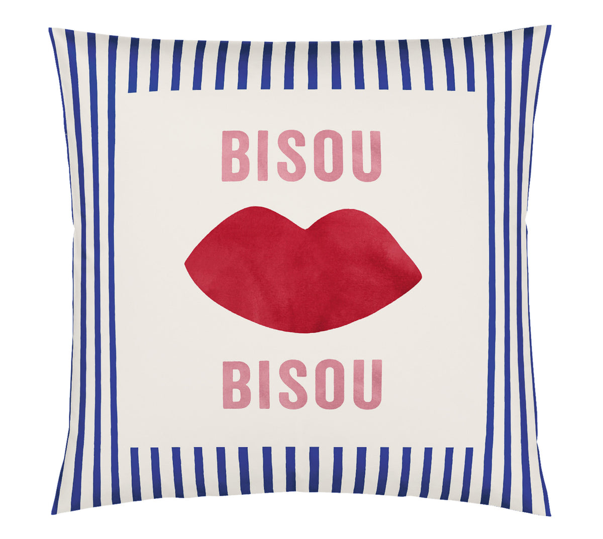 Satin Kissen Bisou in Blau Freisteller #farbe_Ultramarin