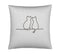 Satin Kissen 40x40 It´s You & Me in Anthrazit Katzensilhouette Stickerei  40x80cm Detail #farbe_Anthrazit Kissen