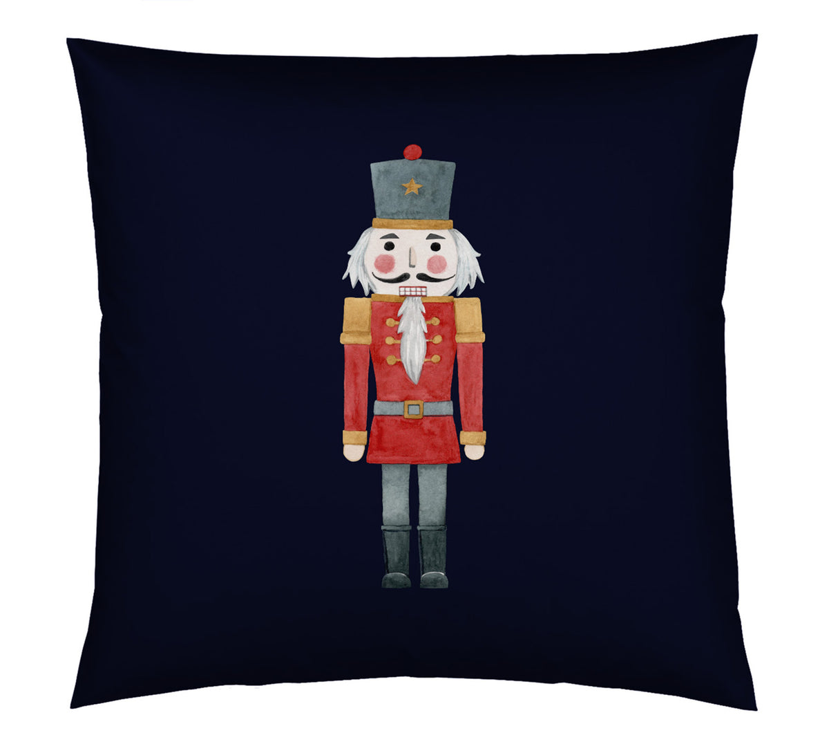 Satin Kissen Nutcracker in Blau Freisteller Dackelmotiv #farbe_Blau