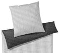 Satin Wende-Bettwäsche Lined Streifen Freisteller #farbe_Schwarz-Weiß