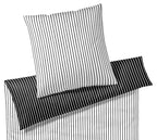 Satin Wende-Bettwäsche Lined Streifen Freisteller #farbe_Schwarz-Weiß