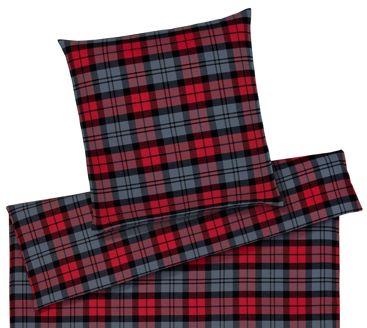 Soft Flanell Bettwäsche Sheffield in Rot Freisteller #farbe_Sheffield Rot