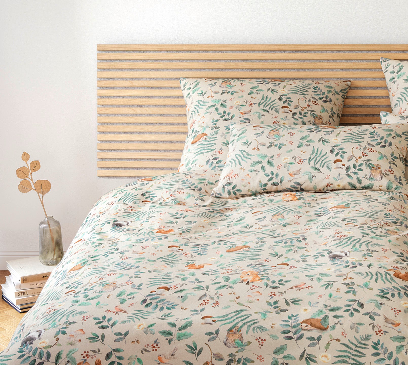 Soft Flanell Bettwäsche Woods in Sand im Schlafzimmer #farbe_Woods Sand