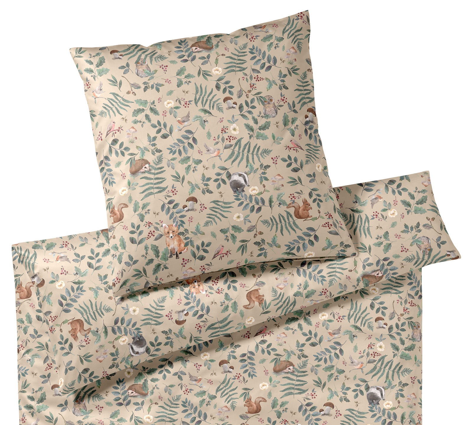 Soft Flanell Bettwäsche Woods in Sand Freisteller #farbe_Woods Sand