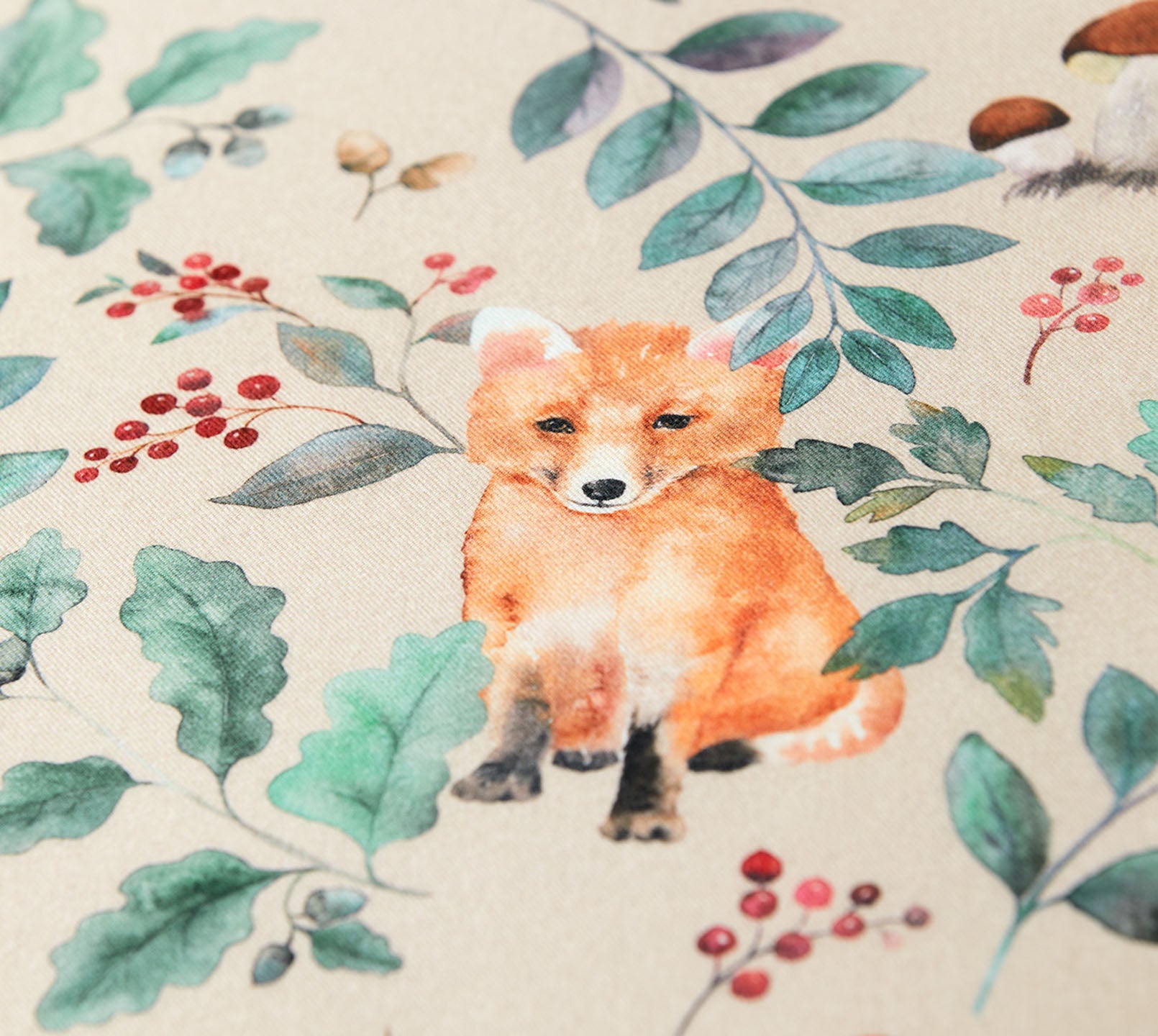 Soft Flanell Bettwäsche Woods in Sand mit Fuchs #farbe_Woods Sand