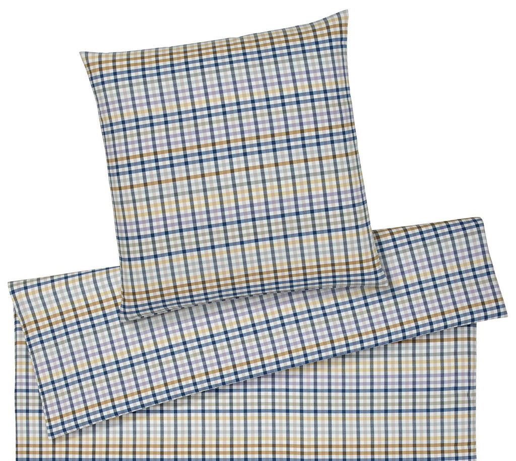 Softflanell Bettwäsche Aberdeen in Blau-Grün Karo Freisteller #farbe_Blau-Grün