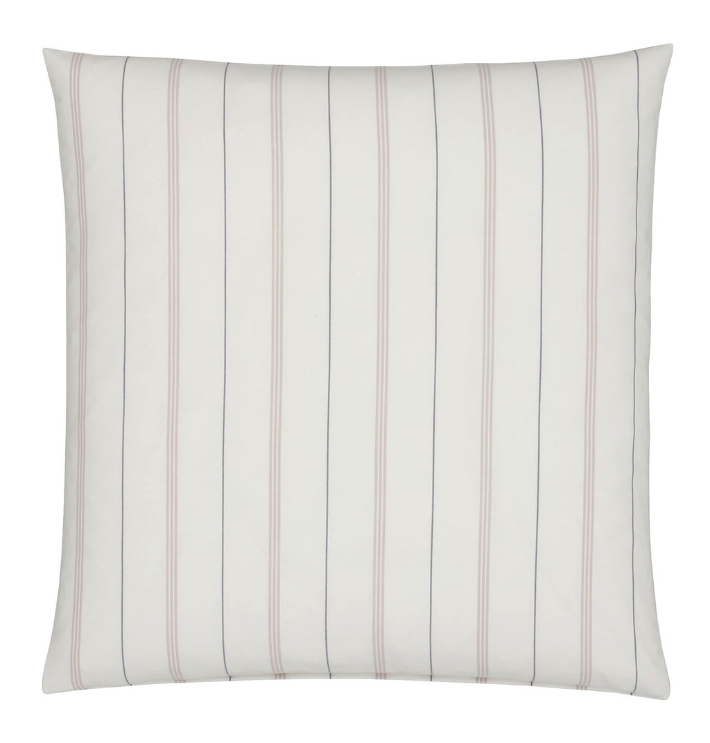 Softflanell Bettwäsche Cornwall in Creme Streifen Kissen #farbe_Creme