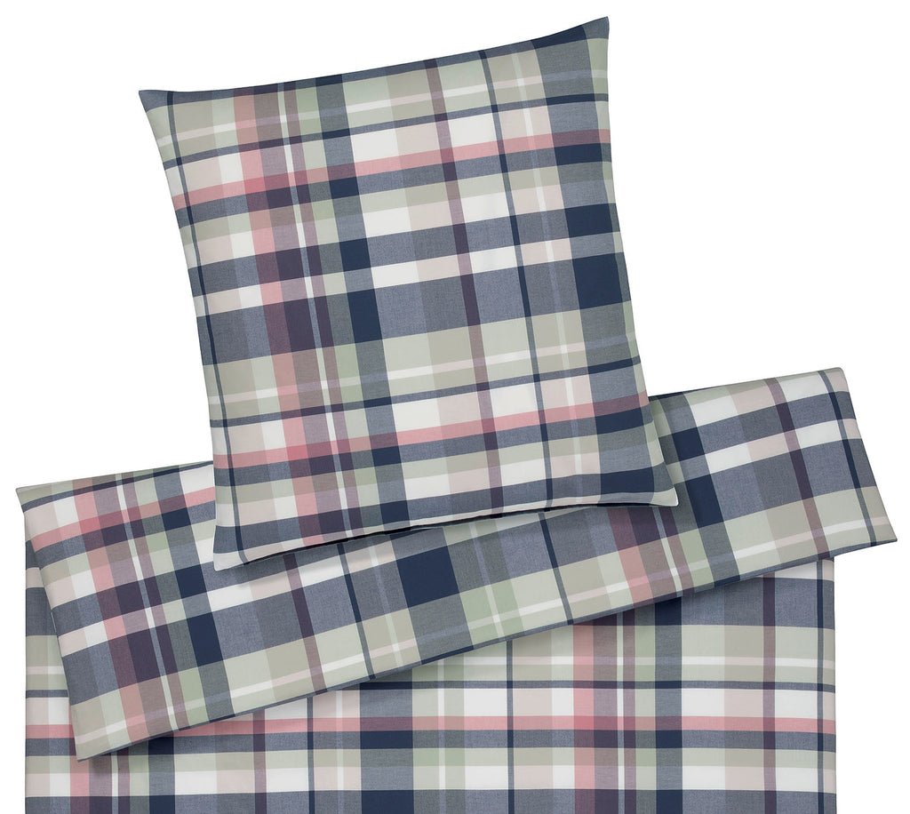 Softflanell Bettwäsche Darcy in Pistazie Karo Freisteller #farbe_Pistazie