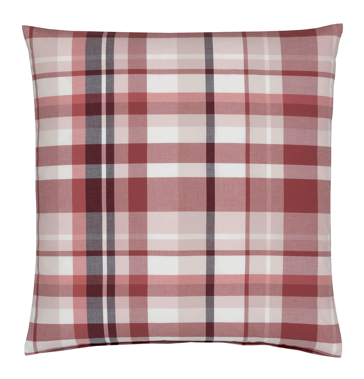 Softflanell Bettwäsche Darcy in Rosarot Karo Kissen #farbe_Rosarot