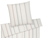 Softflanell Bettwäsche Edinburgh in Creme Streifen Freisteller #farbe_Creme