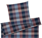 Softflanell Bettwäsche Hamilton in Mauve-Blau Karo Freisteller #farbe_Mauve-Blau