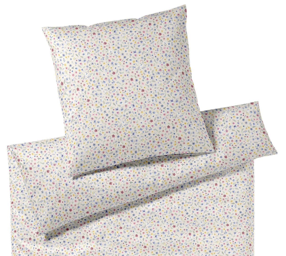 Softflanell Bettwäsche Holly in Sand Blüten Freisteller #farbe_Sand