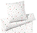 Softflanell Bettwäsche Joyful in Weiß Weihnachtsmotive Detail #farbe_Weiß