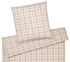 Softflanell Bettwäsche Livingston in Creme-Terra Karo Freisteller #farbe_Creme-Terra