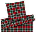 Softflanell Bettwäsche Manchester in Leuchtend Rot Karo Freisteller #farbe_Leuchtend Rot