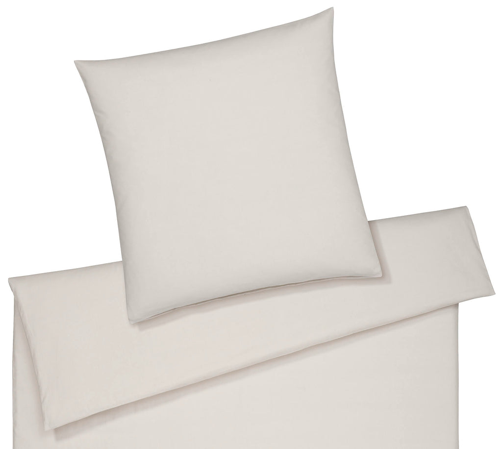 Softflanell Bettwäsche Mono in Creme Uni Freisteller #farbe_Creme