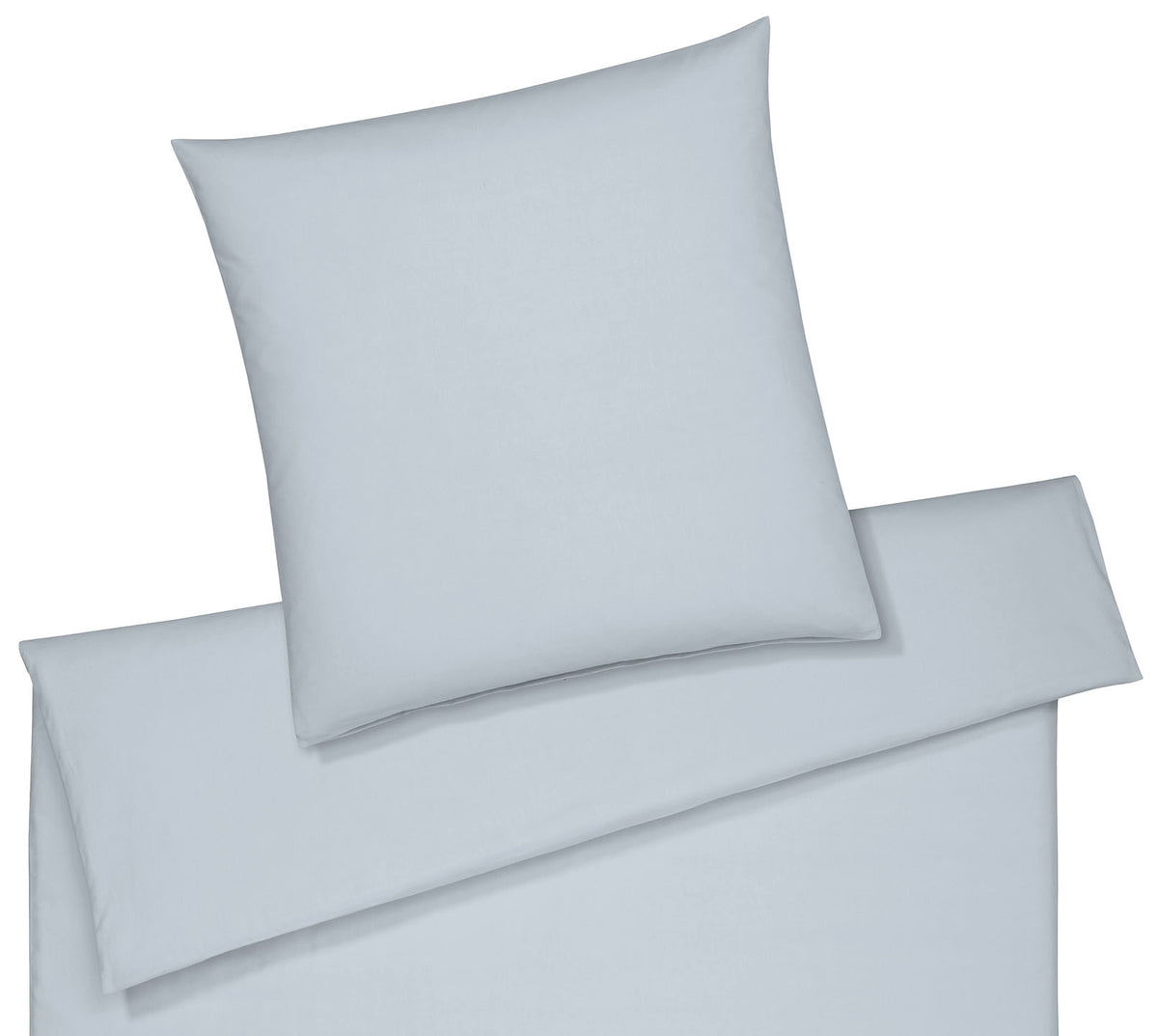 Softflanell Bettwäsche Mono in Hellblau Uni Freisteller #farbe_Hellblau
