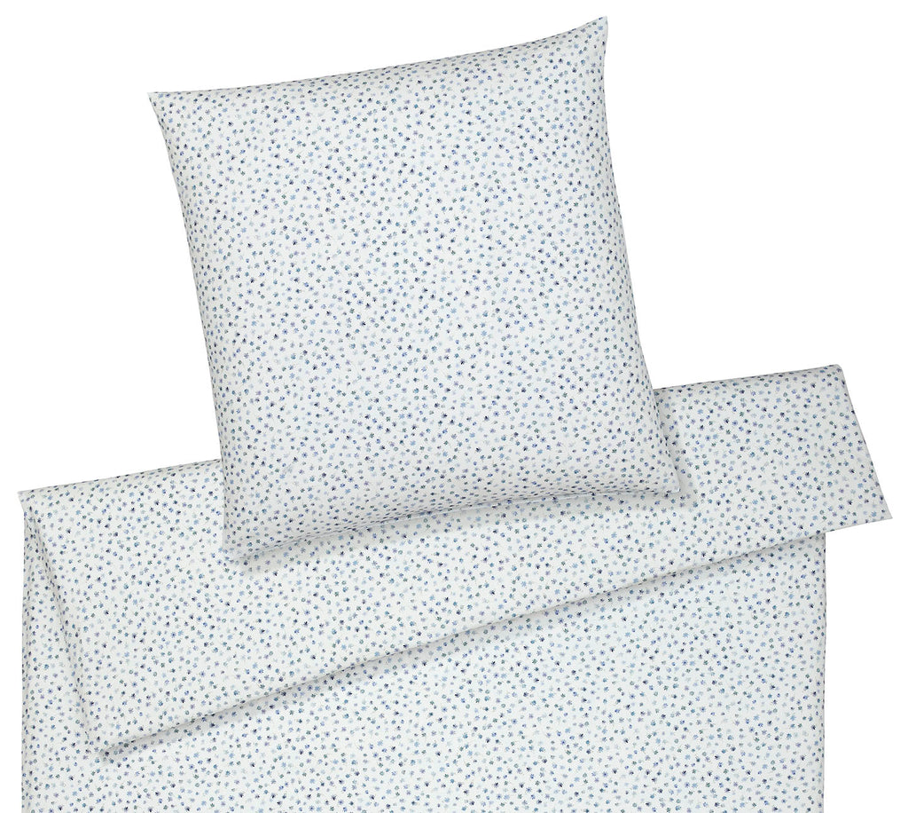 Softflanell Bettwäsche Preppy in Aqua-Grün Blüten Freisteller #farbe_Aqua-Grün