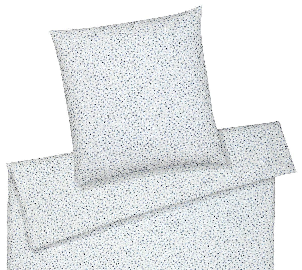 Softflanell Bettwäsche Preppy in Aqua-Grün Blüten Freisteller #farbe_Aqua-Grün