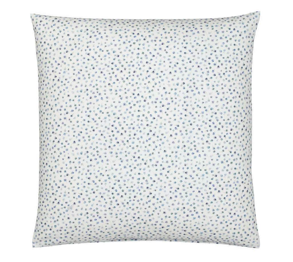 Softflanell Bettwäsche Preppy in Aqua-Grün Blüten Kissen #farbe_Aqua-Grün