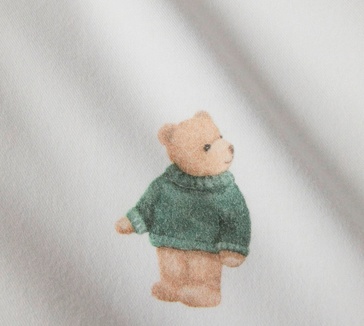 Softflanell Bettwäsche Teddy in Weiß Teddymotive Material #farbe_Weiß